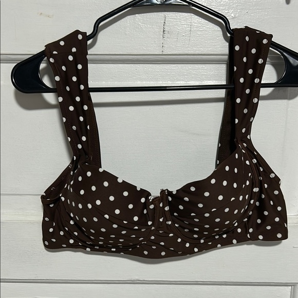 Time and Tru Other - Brown Polka Dot Women's Top